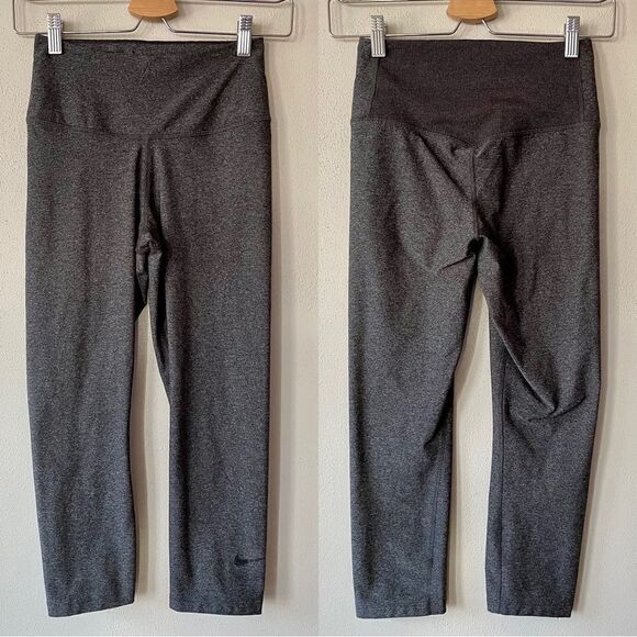 Nike Dri-Fit Gray Cropped Leggings - Size: Small - Picture 1 of 9
